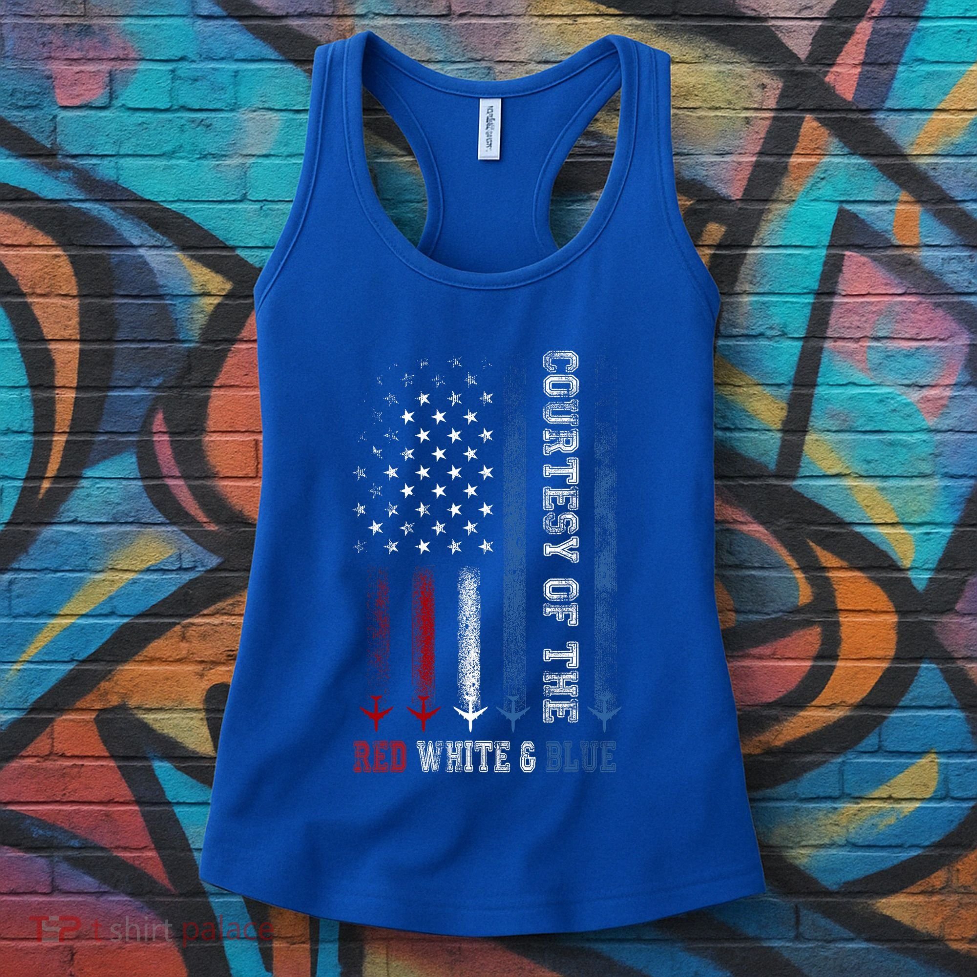 Courtesy Of The Red White And Blue Us Flag Women's Tank Top