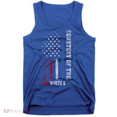 Courtesy Of The Red White And Blue Us Flag Tank Top
