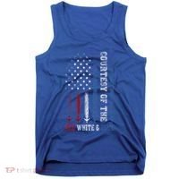 Courtesy Of The Red White And Blue Us Flag Tank Top thumb 0