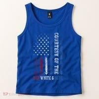 Courtesy Of The Red White And Blue Us Flag Tank Top thumb 2