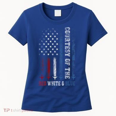 Courtesy Of The Red White And Blue Us Flag Women's T-Shirt