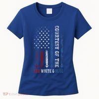 Courtesy Of The Red White And Blue Us Flag Women's T-Shirt thumb 0
