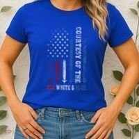 Courtesy Of The Red White And Blue Us Flag Women's T-Shirt thumb 2