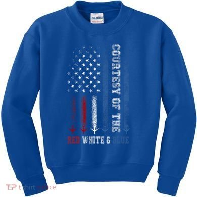 Courtesy Of The Red White And Blue Us Flag Kids Sweatshirt