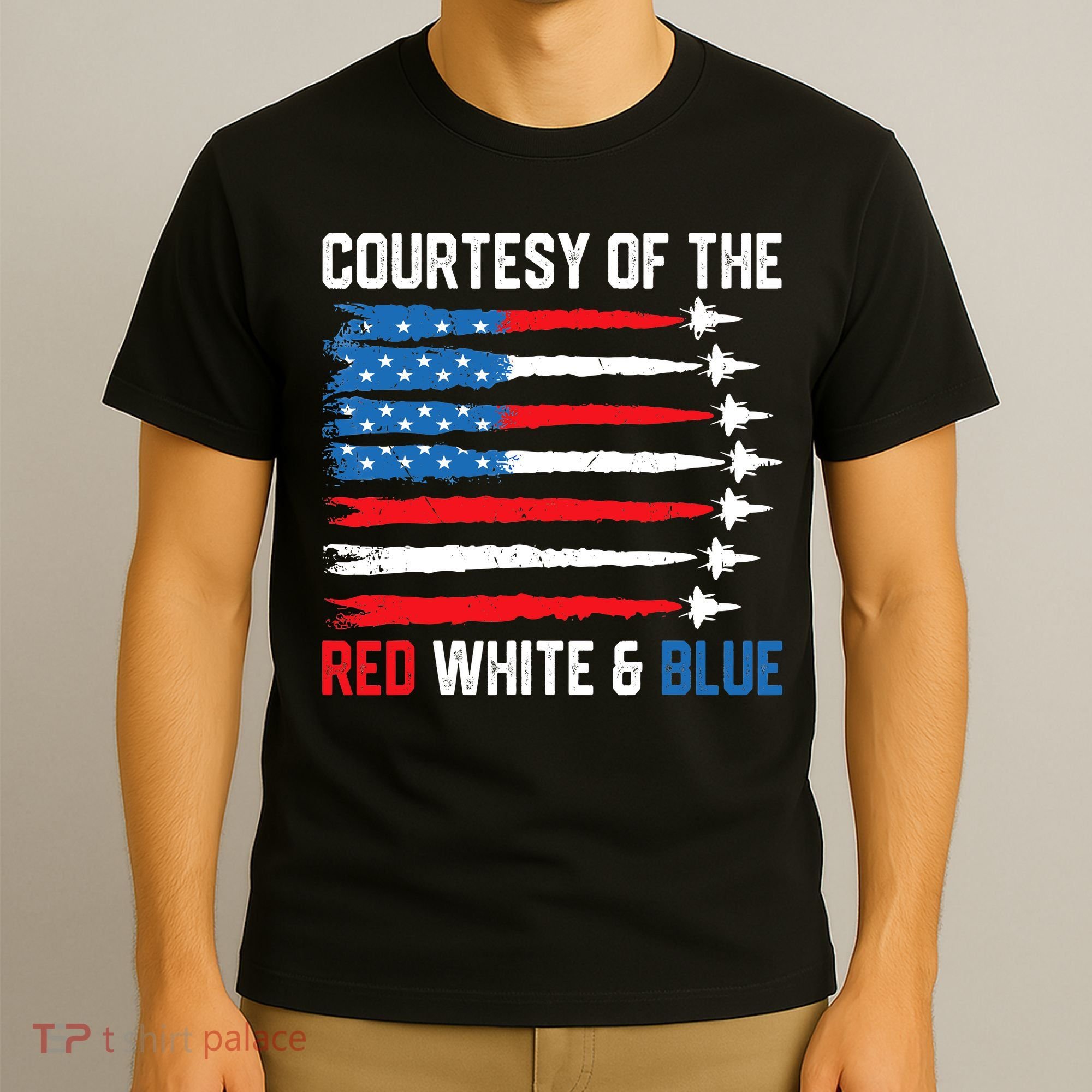 Courtesy Of The Red White And Blue 4th Of July T-Shirt