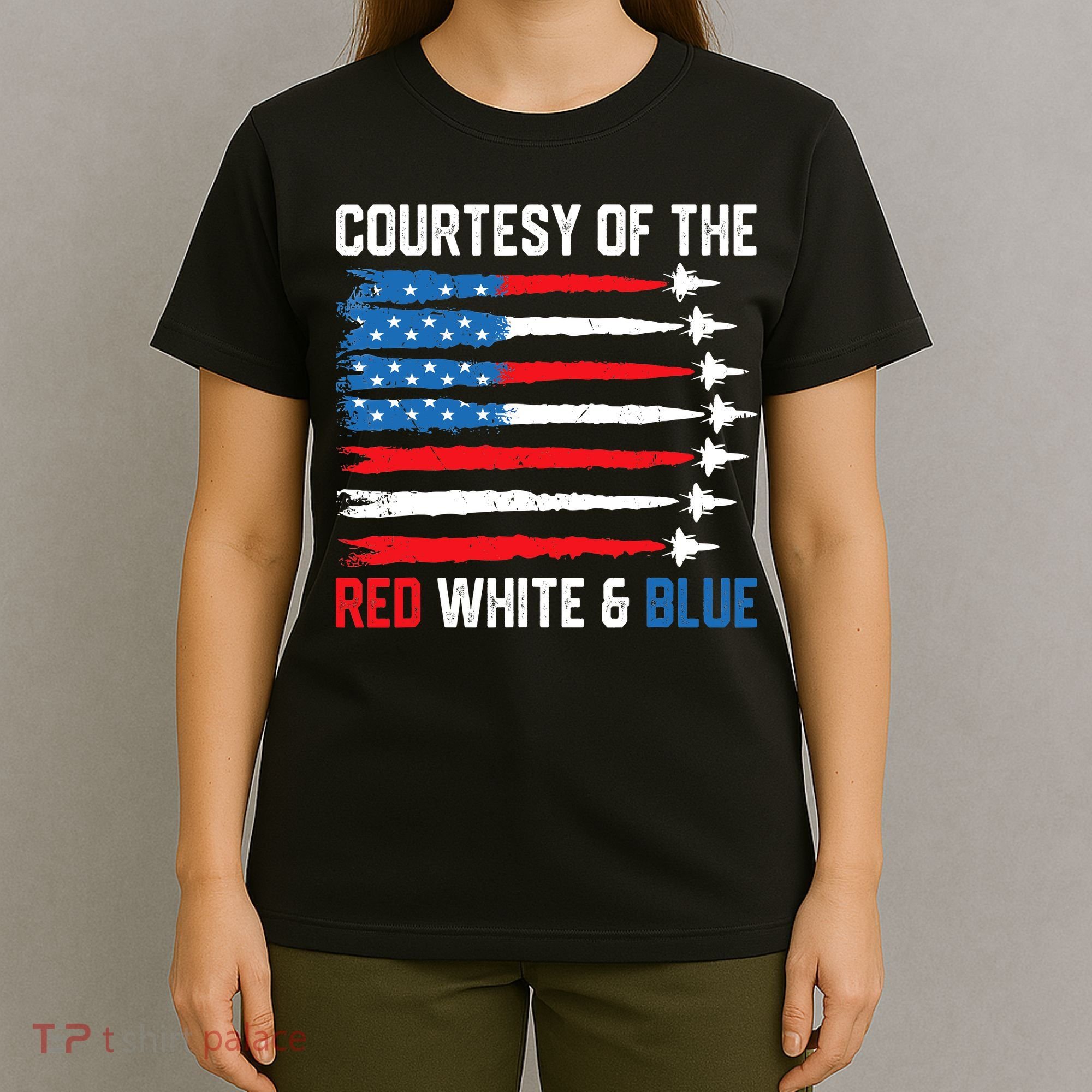Courtesy Of The Red White And Blue 4th Of July T-Shirt