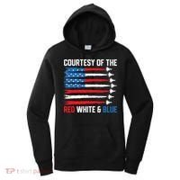Courtesy Of The Red White And Blue 4th Of July Women's Hoodie thumb 0