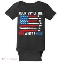 Courtesy Of The Red White And Blue 4th Of July Baby Bodysuit thumb 0