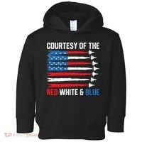 Courtesy Of The Red White And Blue 4th Of July Toddler Hoodie thumb 0