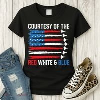 Courtesy Of The Red White And Blue 4th Of July Women's T-Shirt thumb 3