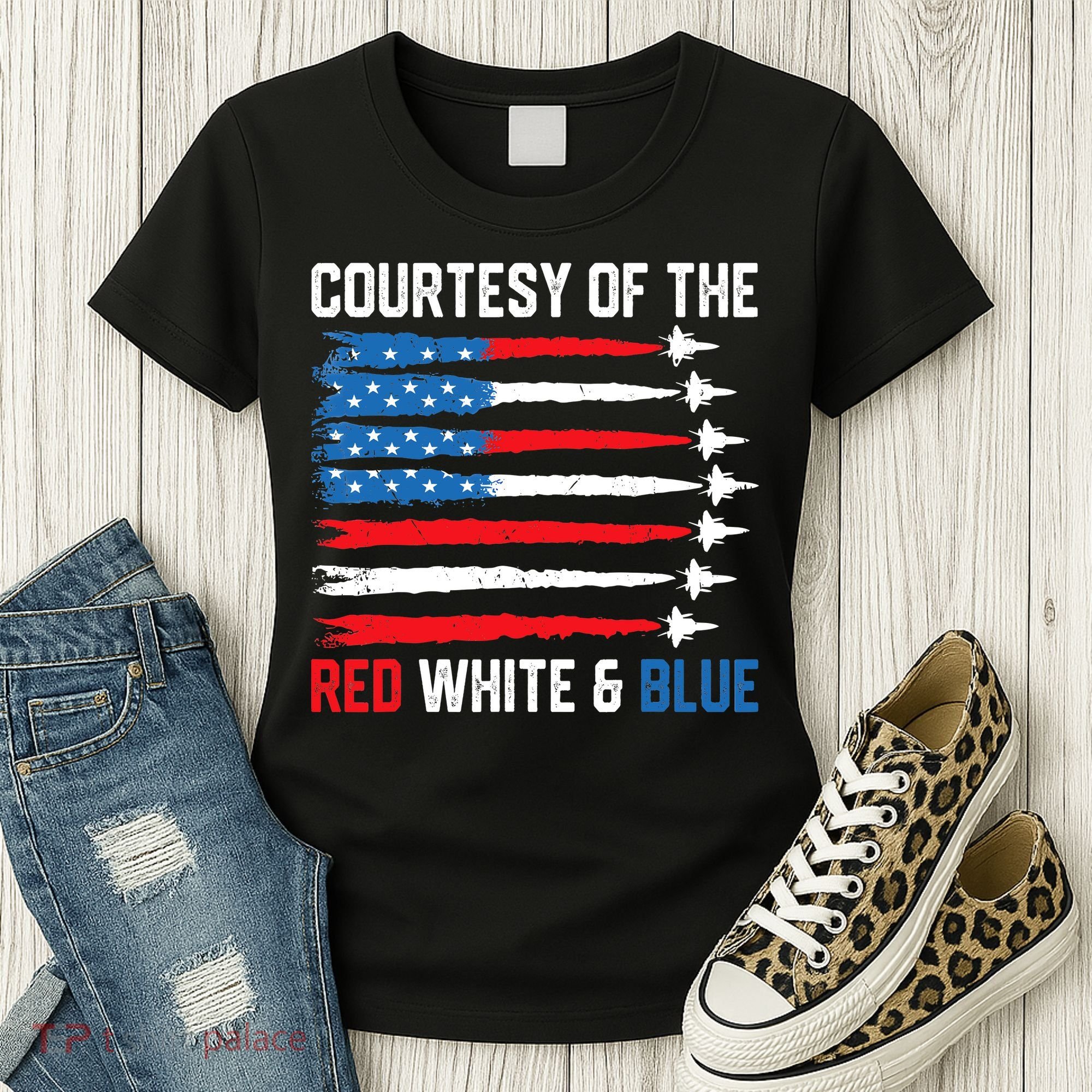 Courtesy Of The Red White And Blue 4th Of July Women's T-Shirt