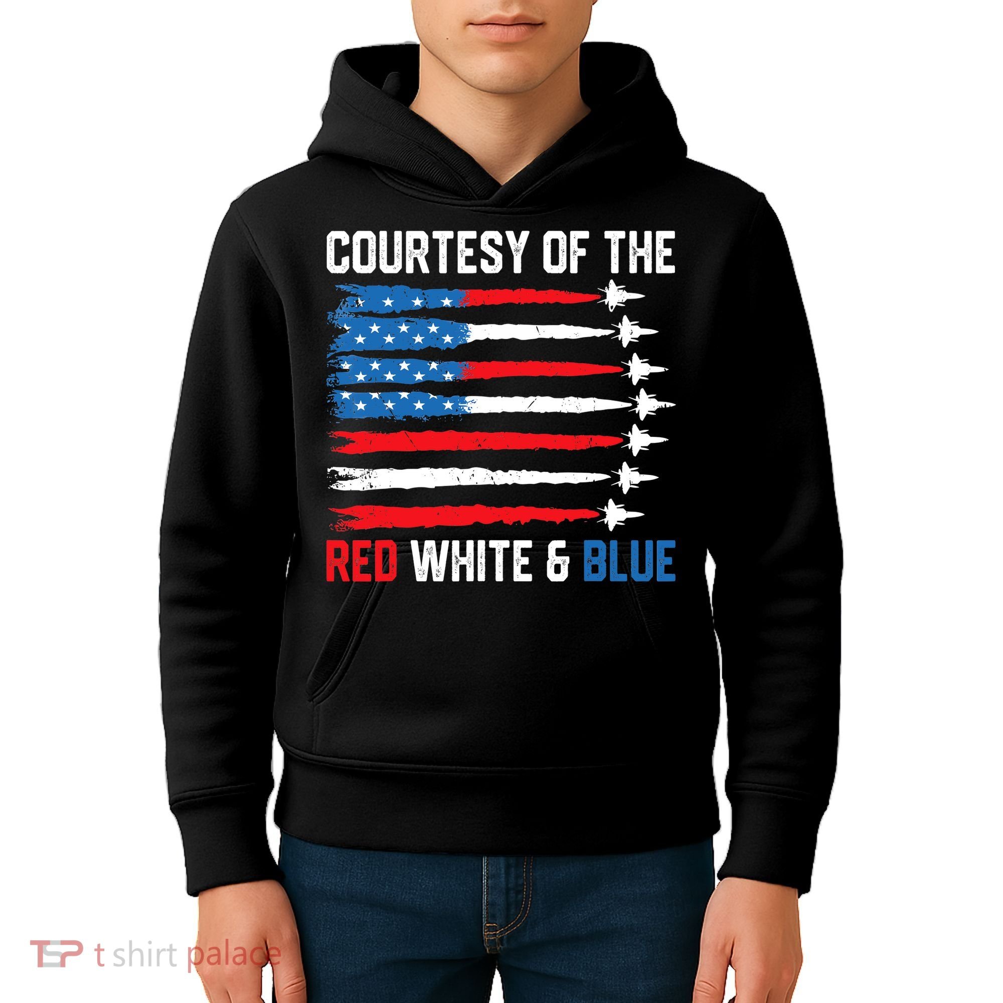 Courtesy Of The Red White And Blue 4th Of July Kids Hoodie
