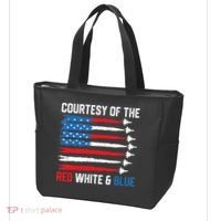 Courtesy Of The Red White And Blue 4th Of July Tote Bag thumb 3