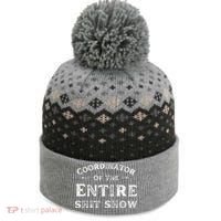 Coordinator Of The Entire Shit Show Funny Saying Sarcastic The Baniff Cuffed Pom Beanie thumb 0