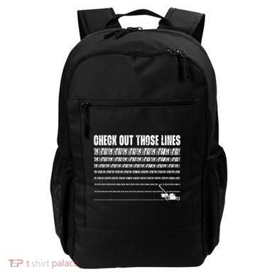 Check Out Those Lines Lawn Mower Lawnmower Funny Backpack