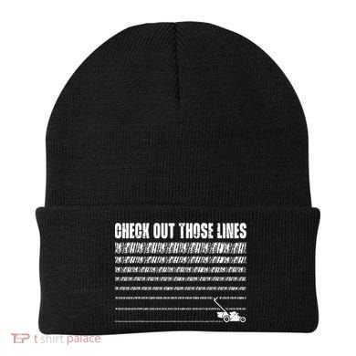 Check Out Those Lines Lawn Mower Lawnmower Funny Beanie