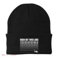Check Out Those Lines Lawn Mower Lawnmower Funny Beanie thumb 0