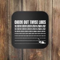 Check Out Those Lines Lawn Mower Lawnmower Funny Coaster thumb 0