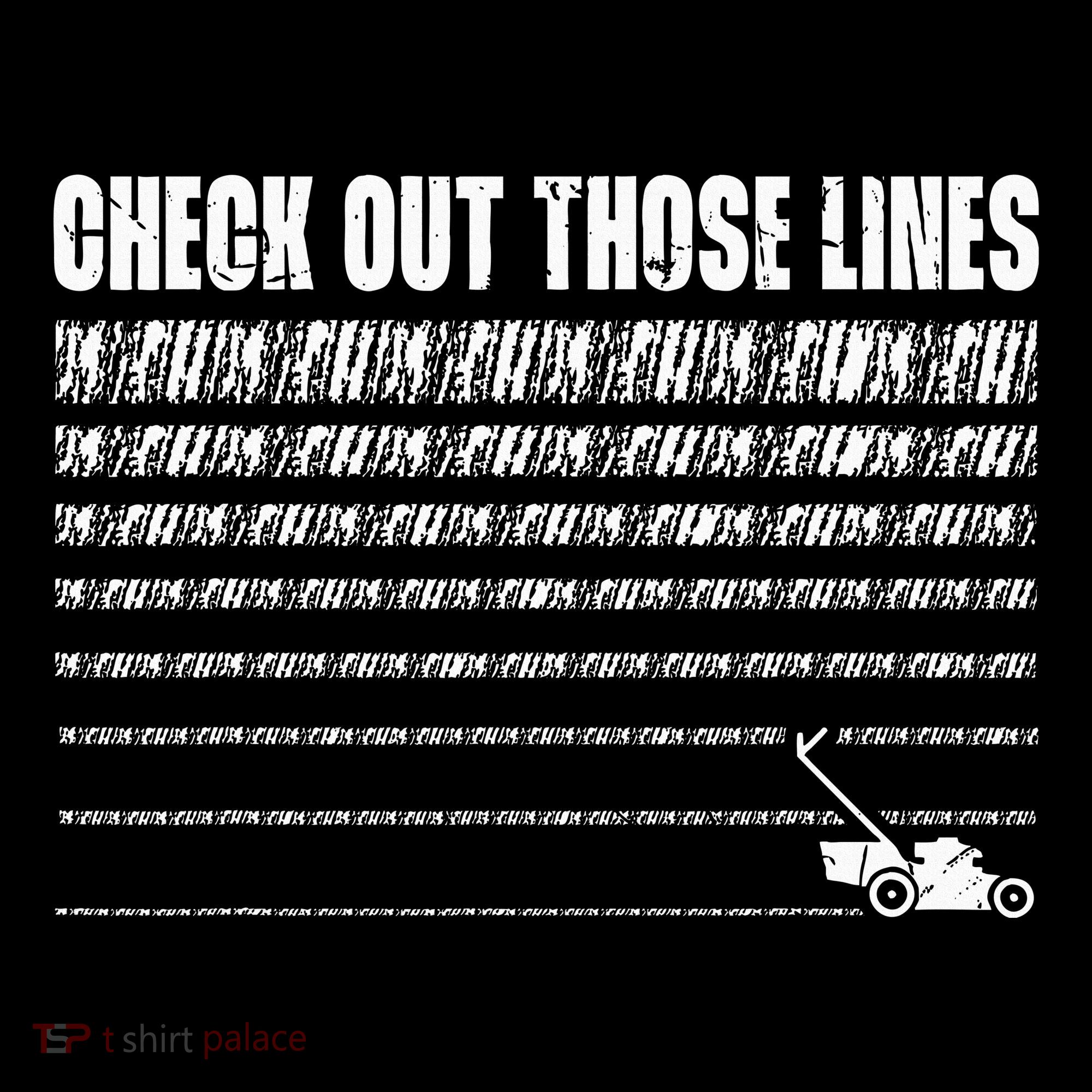Check Out Those Lines Lawn Mower Lawnmower Funny Women's Hoodie