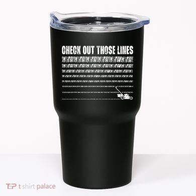 Check Out Those Lines Lawn Mower Lawnmower Funny Tumbler