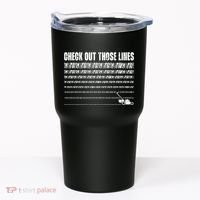 Check Out Those Lines Lawn Mower Lawnmower Funny Tumbler thumb 0