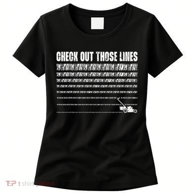 Check Out Those Lines Lawn Mower Lawnmower Funny Women's T-Shirt