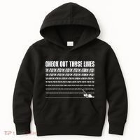 Check Out Those Lines Lawn Mower Lawnmower Funny Kids Hoodie thumb 0