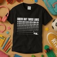 Check Out Those Lines Lawn Mower Lawnmower Funny Kids T-Shirt thumb 3