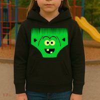 Creepy Of Underwear Face Halloween Costume Kids Hoodie thumb 3