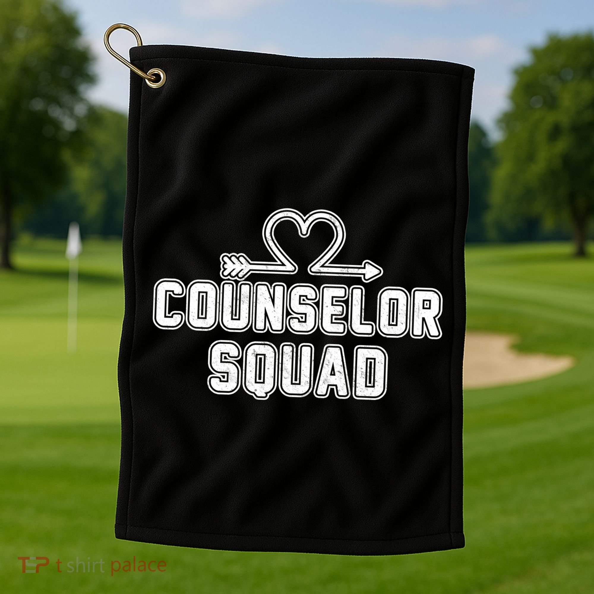 Counselor Squad Heart Golf Towel