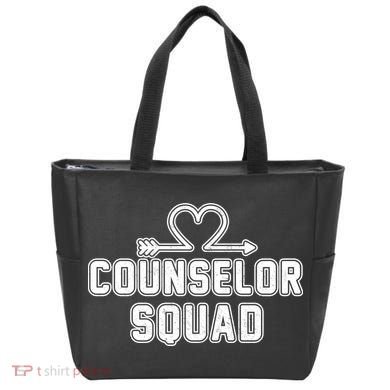 Counselor Squad Heart Tote Bag