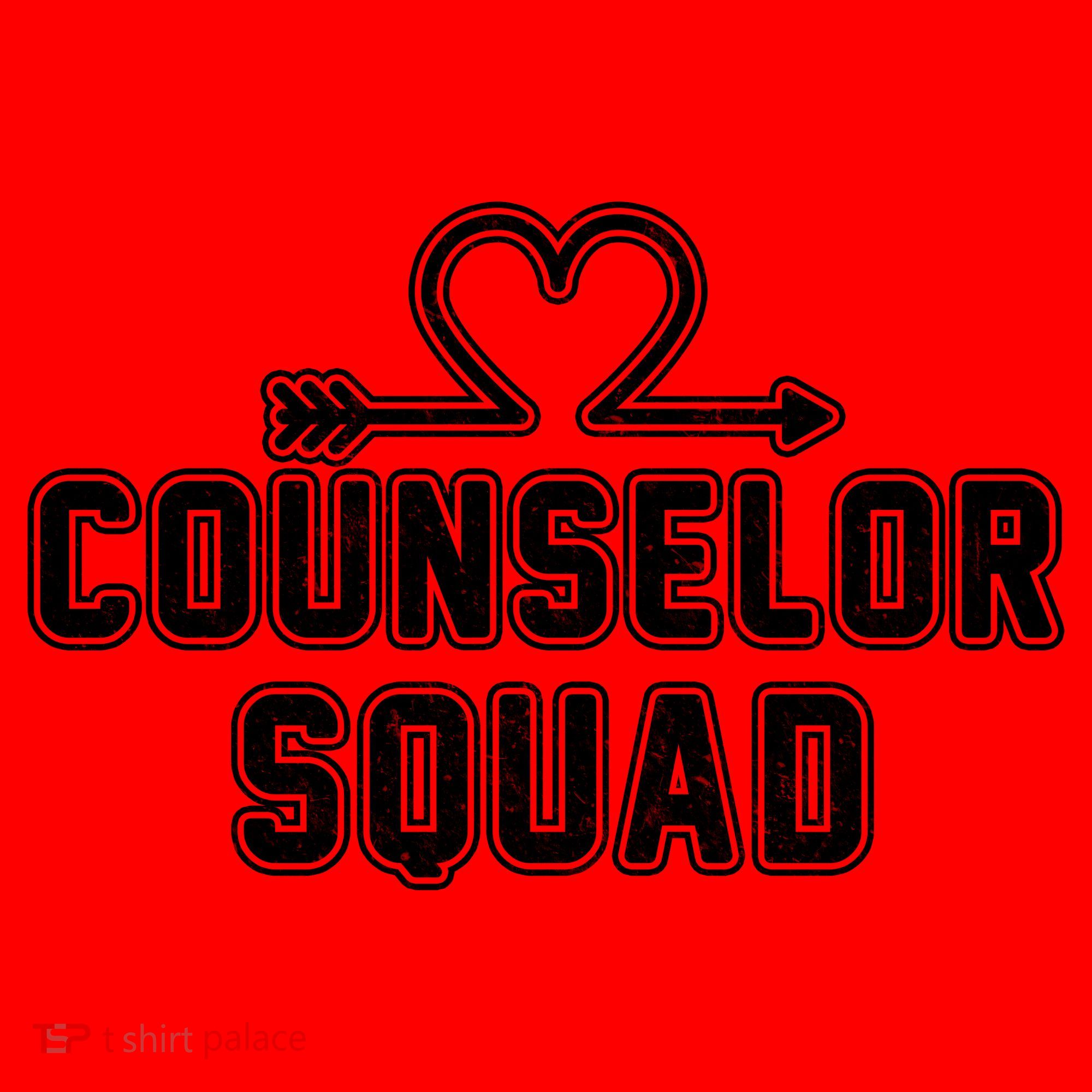 Counselor Squad Heart Santa Hat