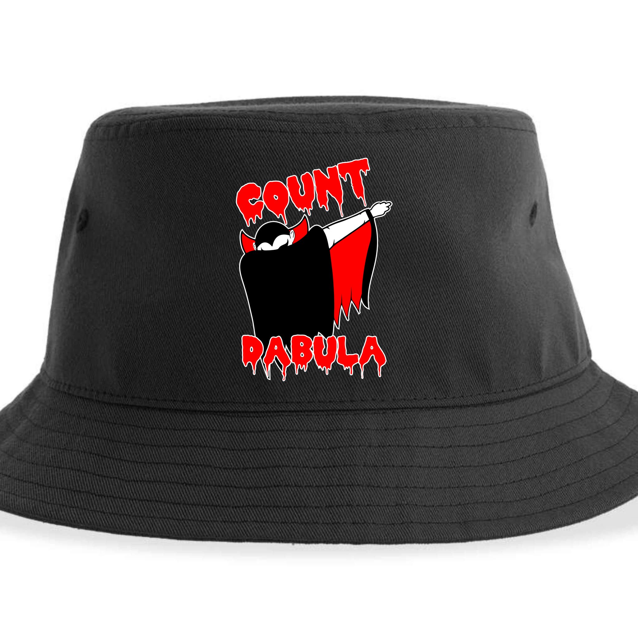 Count Dabula Bloody Vampire Halloween Sustainable Bucket Hat