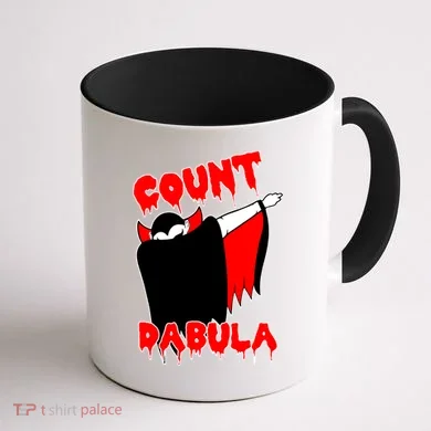 Count Dabula Bloody Vampire Halloween Coffee Mug back