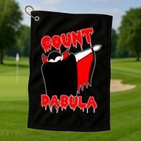 Count Dabula Bloody Vampire Halloween Golf Towel thumb 1