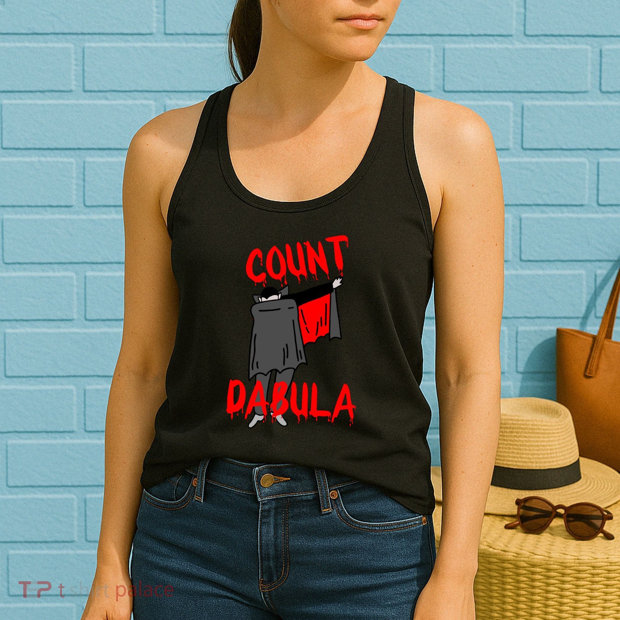 Count Dabula Dabbing Vampire Halloween Women's Tank Top