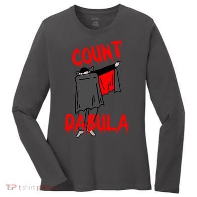 Count Dabula Dabbing Vampire Halloween Women's Long Sleeve Shirt