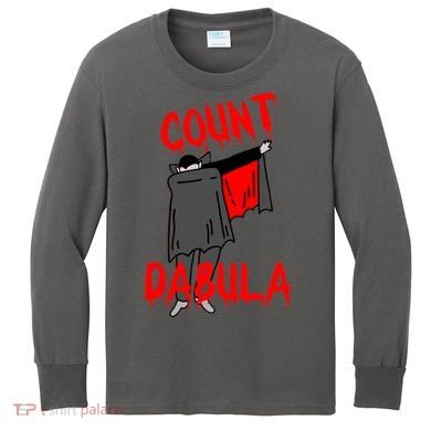 Count Dabula Dabbing Vampire Halloween Kids Long Sleeve Shirt