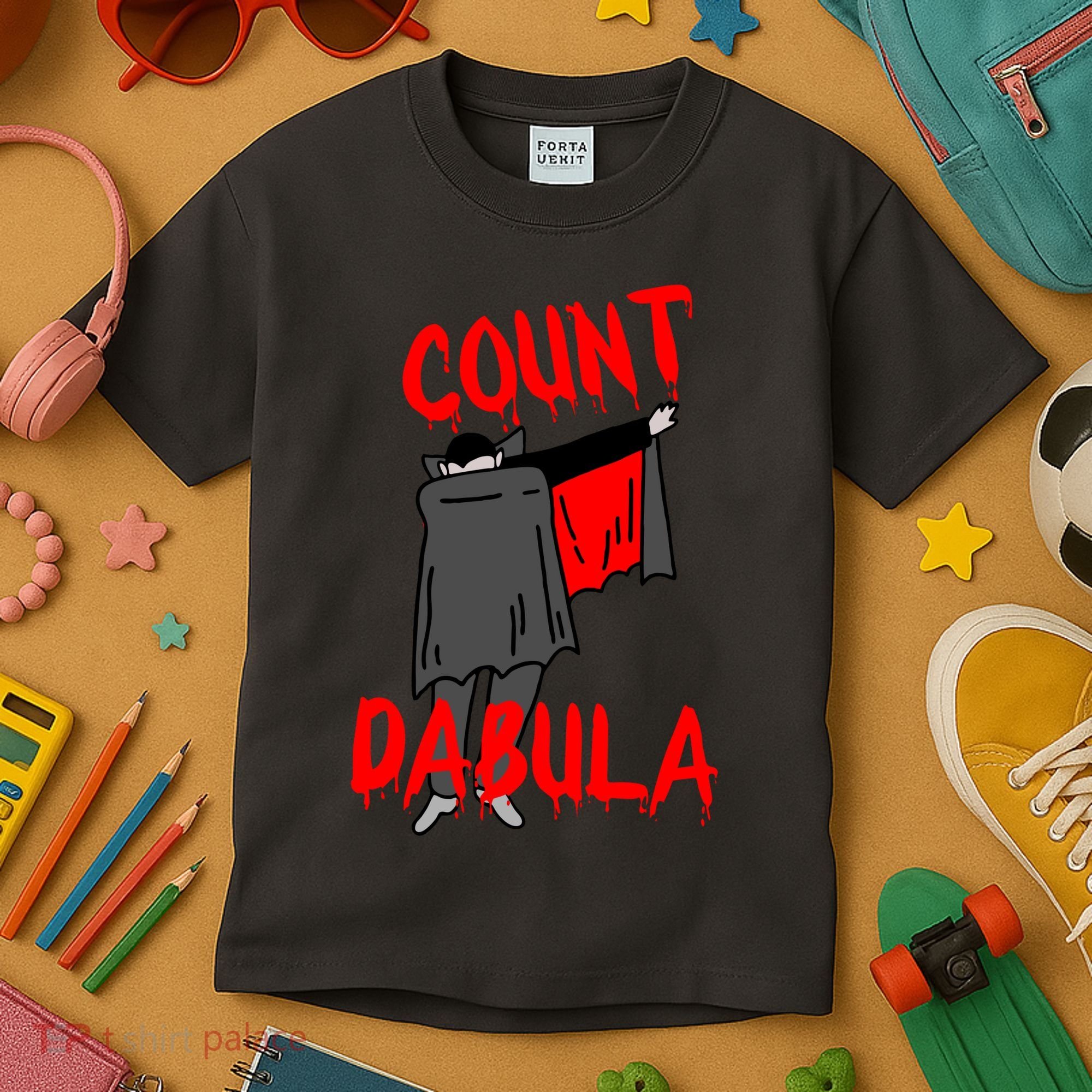 Count Dabula Dabbing Vampire Halloween Kids T-Shirt
