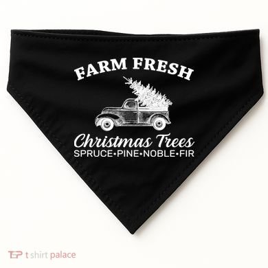 Country Farm Fresh Christmas Trees USA-Made Doggie Bandana