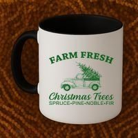 Country Farm Fresh Christmas Trees Coffee Mug thumb 2
