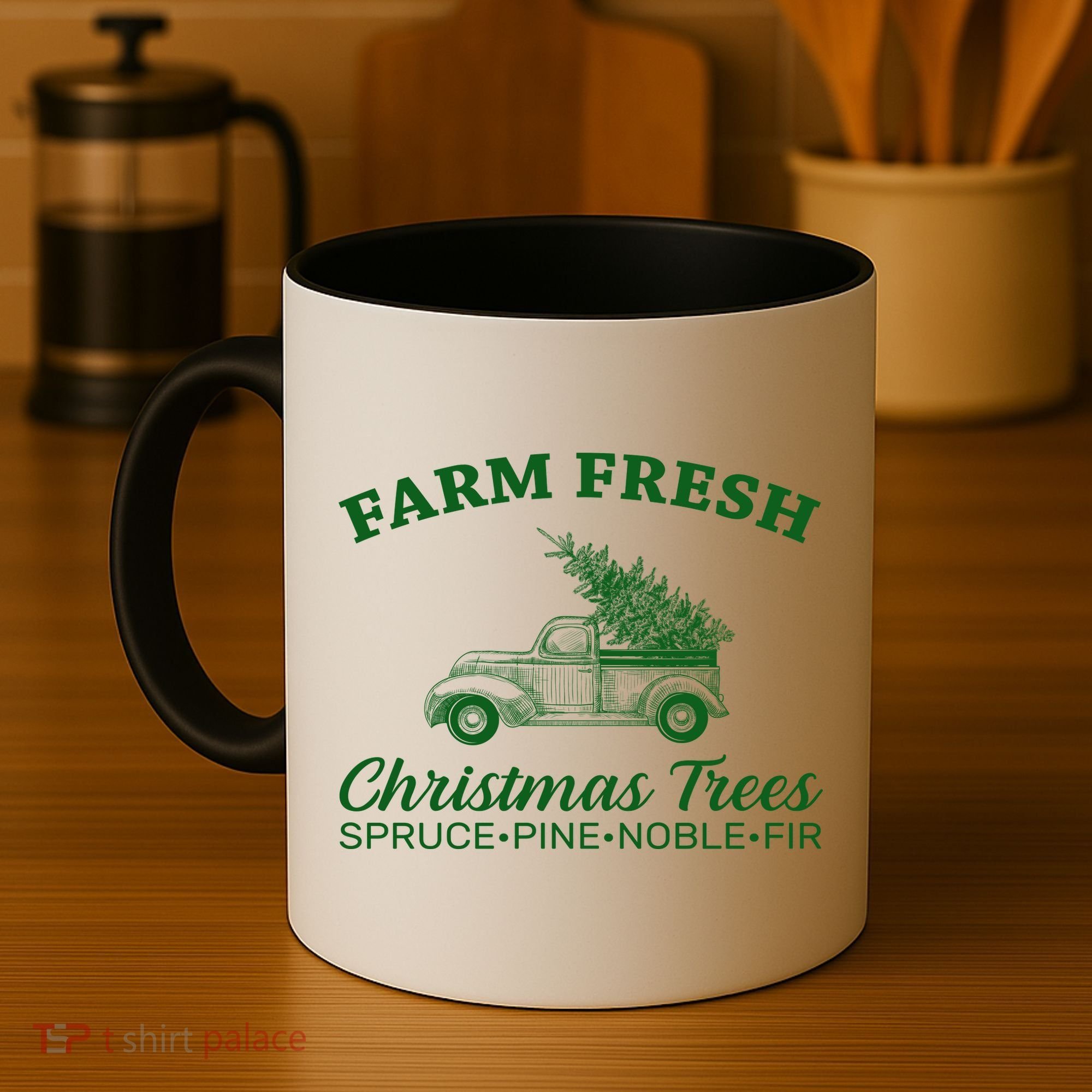 Country Farm Fresh Christmas Trees Coffee Mug