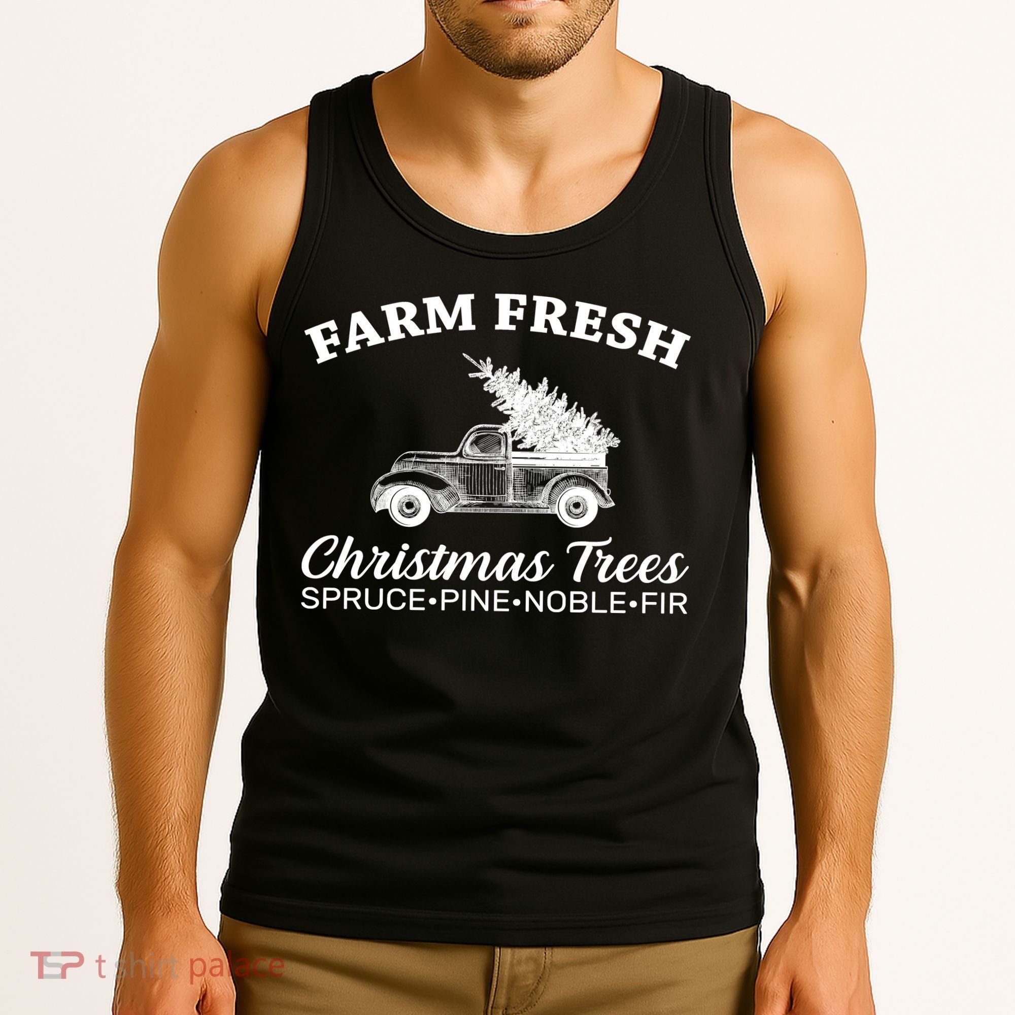Country Farm Fresh Christmas Trees Tank Top