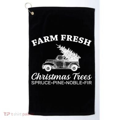 Country Farm Fresh Christmas Trees Golf Towel