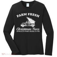 Country Farm Fresh Christmas Trees Women's Long Sleeve Shirt thumb 0