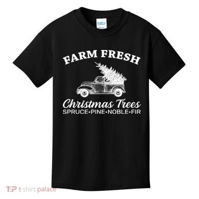 Country Farm Fresh Christmas Trees Kids T-Shirt