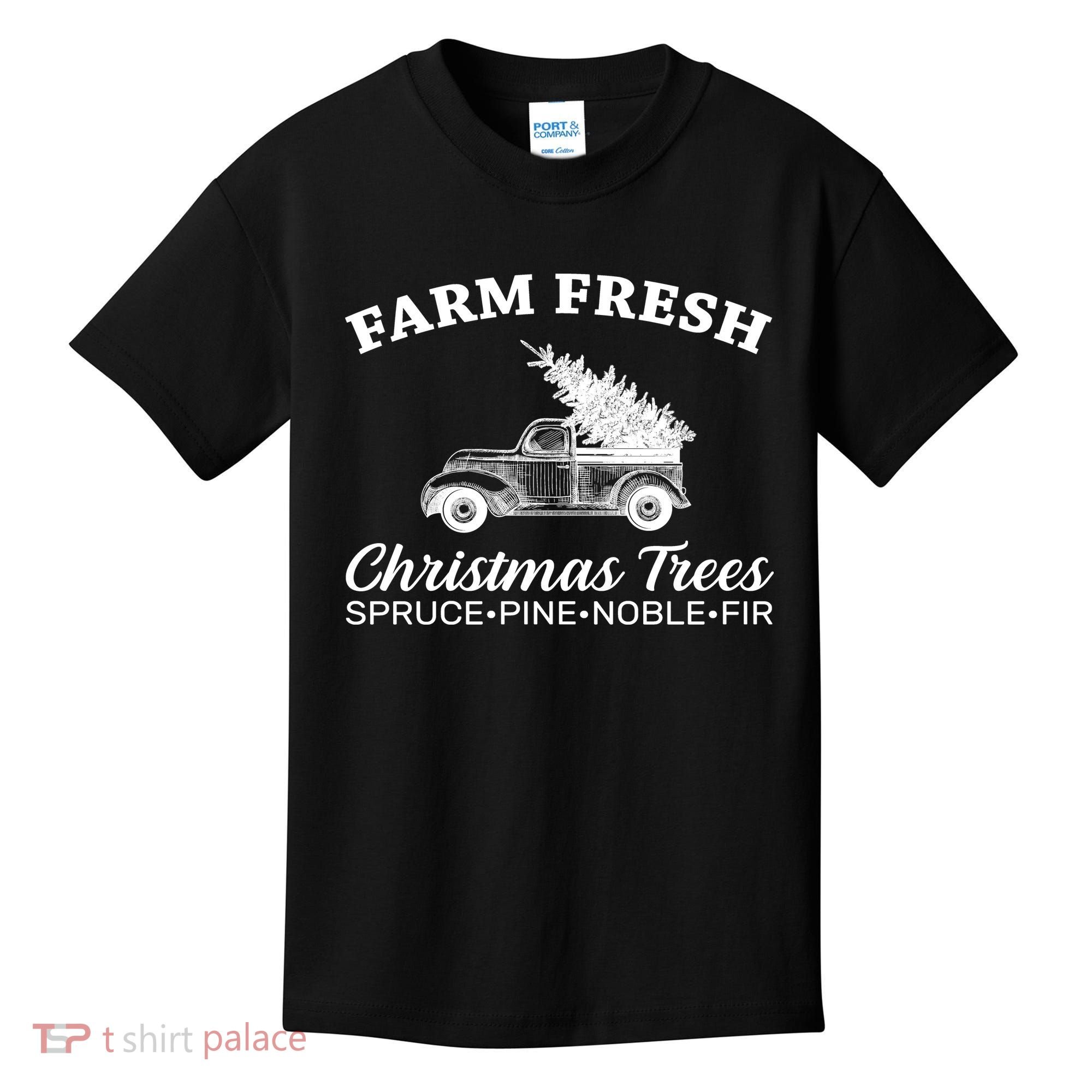 Country Farm Fresh Christmas Trees Kids T-Shirt