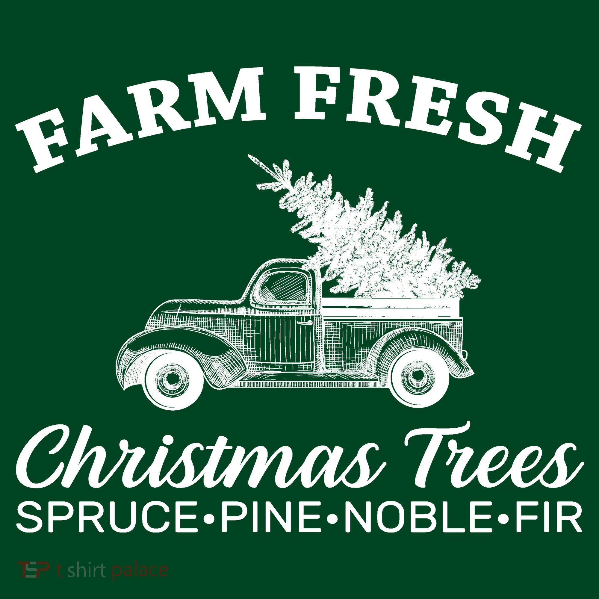 Country Farm Fresh Christmas Trees Apron