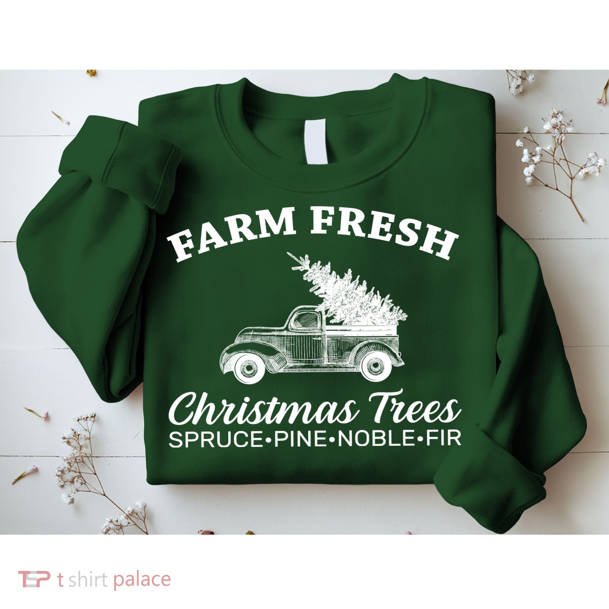 Country Farm Fresh Christmas Trees Sweatshirt