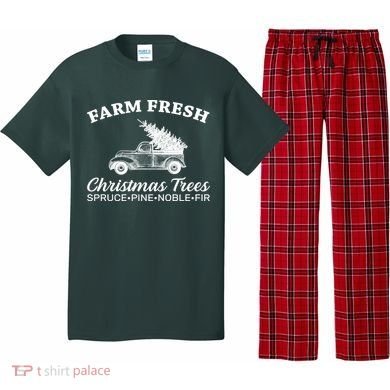 Country Farm Fresh Christmas Trees Pajama Set